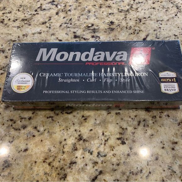 Mondava Professional Ceramic Tourmaline Flat Iron Hair Straightener-New in Box - Picture 1 of 7